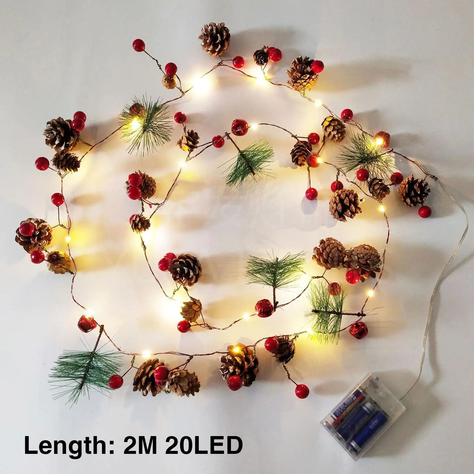 

2M 20LED Christmas Garland String Lights Fairy Lights Christmas Home Indoor Outdoor Led String Lamp Ornaments Garlands