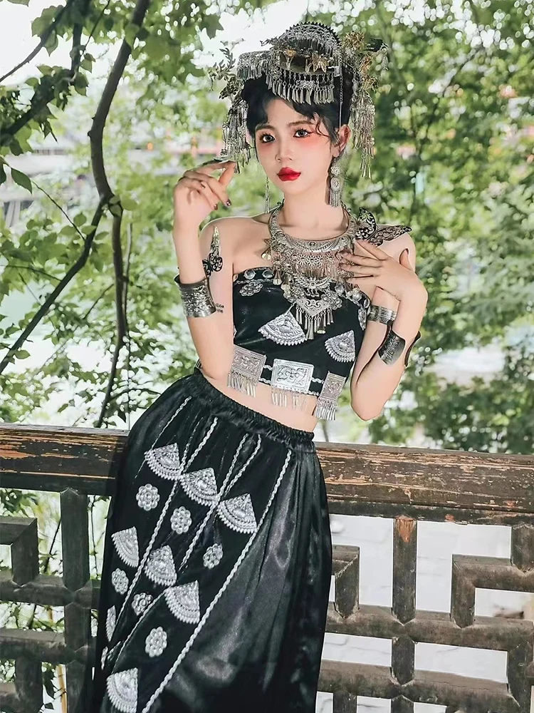Одежда Hanfu Miao' S для девочек Экзотическая одежда от Dai Miao путешествий фотография