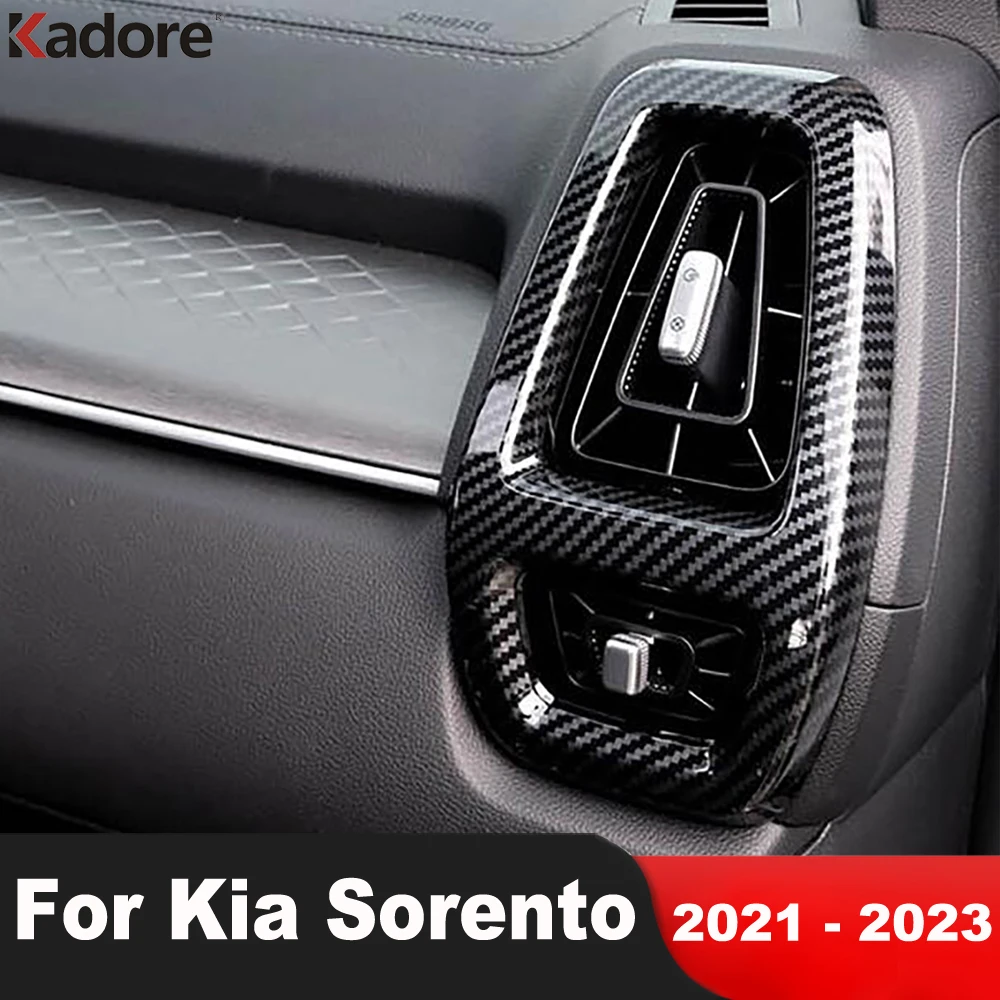 

Боковая Крышка вентиляционного отверстия автомобиля для Kia Sorento 2021 2022 2023, внутренние молдинги из углеродного волокна, наклейки, аксессуары