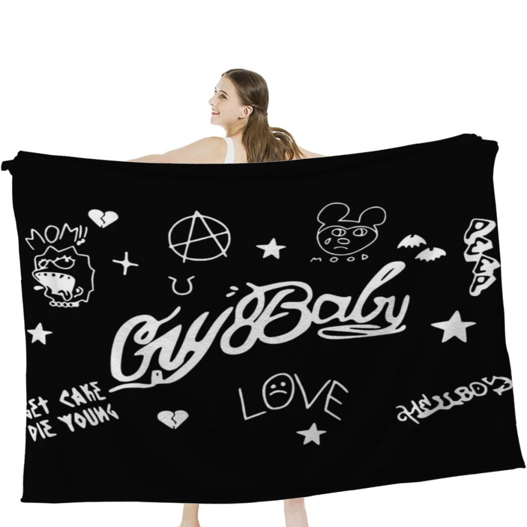 

lil Peep Throw Blanket Soft Velvet Blanket Travel Bedding Blanket