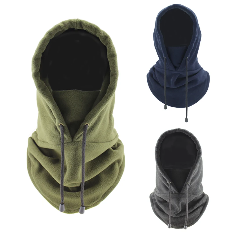 

Windproof Thermal Fleece Balaclava Hat Warm Cap Winter Men Women Hats Hooded Neck Warmer Hiking Scarves Outdoor Climbing Caps