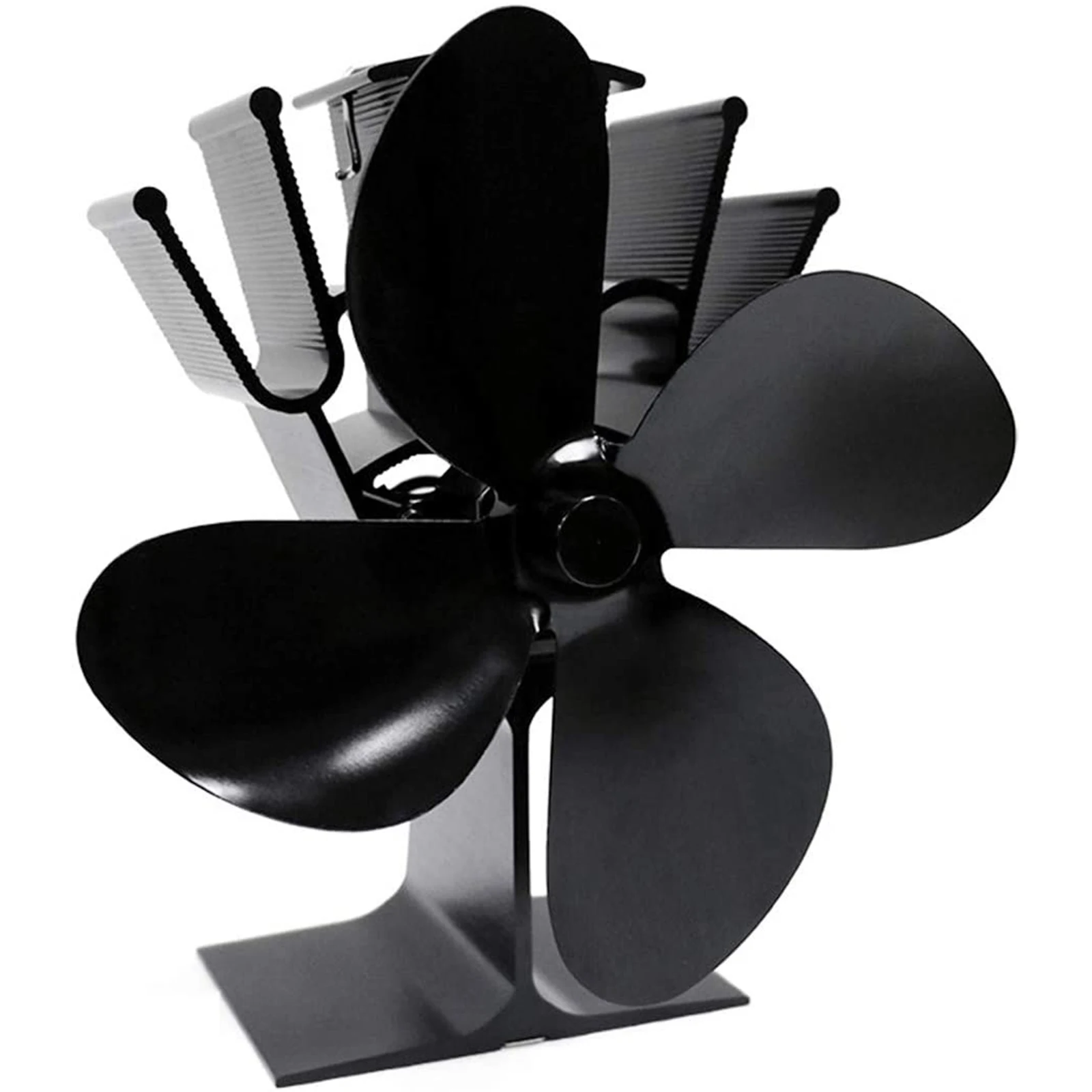 

Heat Powered Stove Fan 4 Blades Wood Burning Stove Fireplace Fan fuel