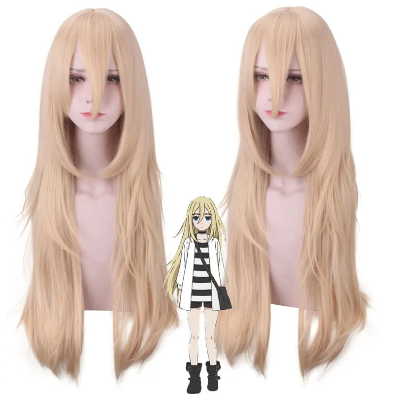 

Anime Angels of Death Ray Rachel Gardner Cosplay Wig for Women 80cm Long Synthetic Hair Straight Game Costume Party Gold Wigs