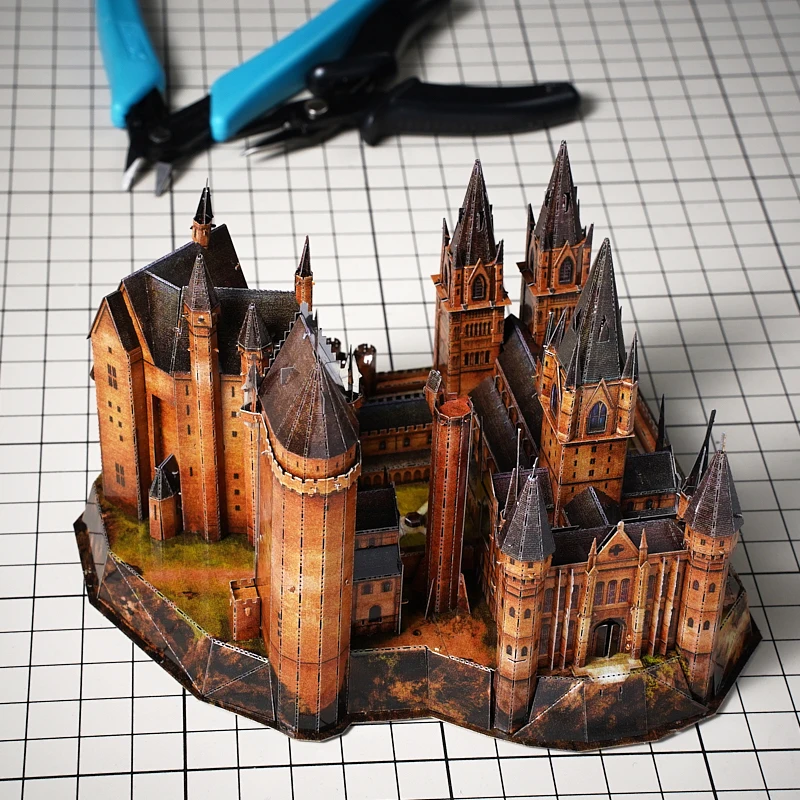 3D трехмерная головоломка-форма собранная вручную конструкция замка Хогвартса