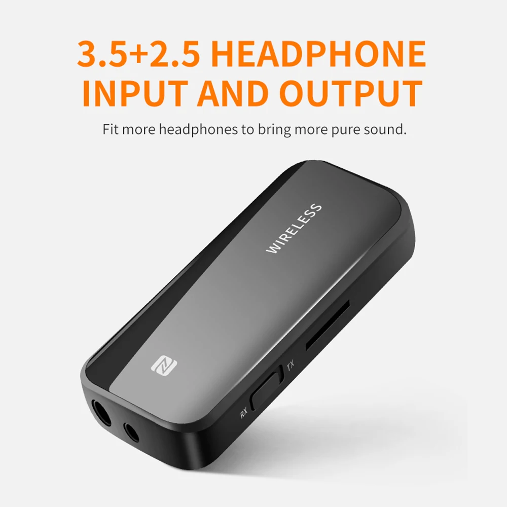 

Car Bluetooth 5.1 Transmitter Receiver Handsfree Call Bluetooth Car Kit Auto Wireless Audio MP3 Music Stereo Transmit With NFC