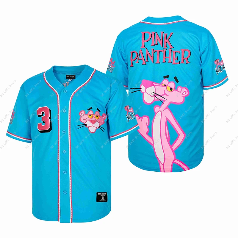

BG Baseball jersey PINK PANTHER 3 jerseys Outdoor sportswear Embroidery sewing new blue Hip-hop Street culture summer style 2022