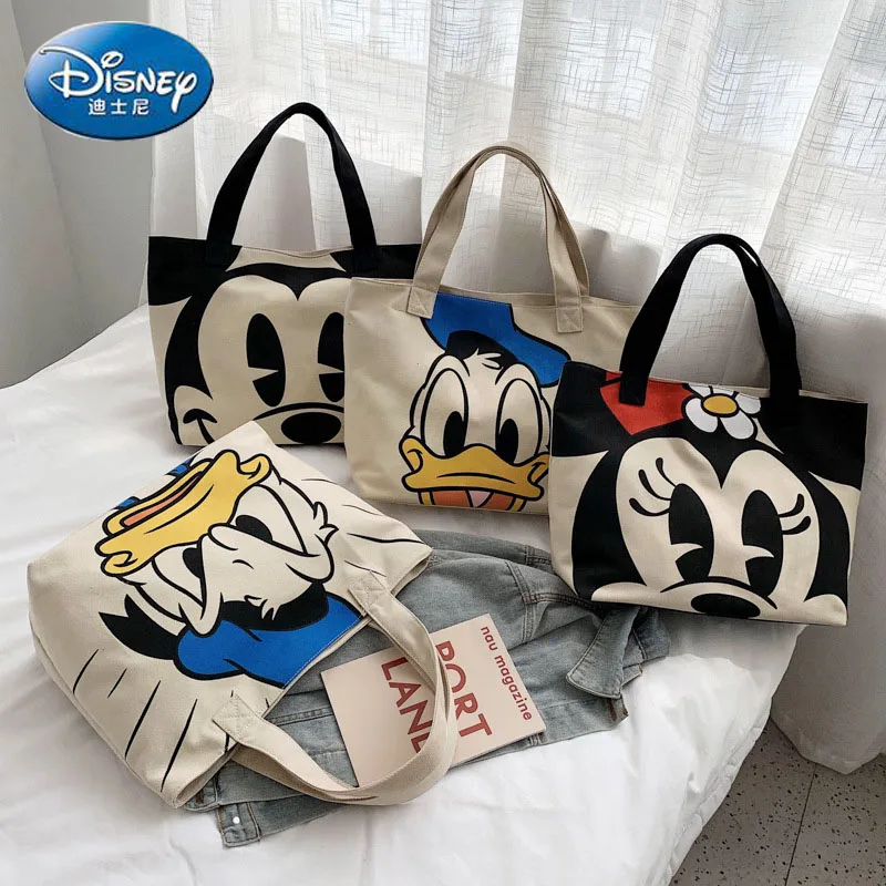 

Disney New Cartoon Cute Mickey Ladies Shoulder Bag Luxury Brand Canvas Large Capacity Multifunctional Fashion Ladies Handbag