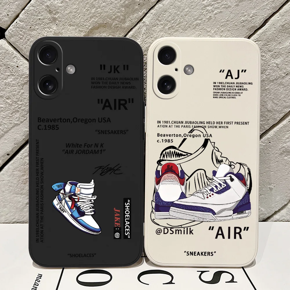 Trend Street Sneakers Label Phone Case For Xiaomi Mi 14T 13 12 12T 11 10T Poco X5 F5 M5 X4 M4 X3 M3 Lite Pro 4G 5G Back Cover