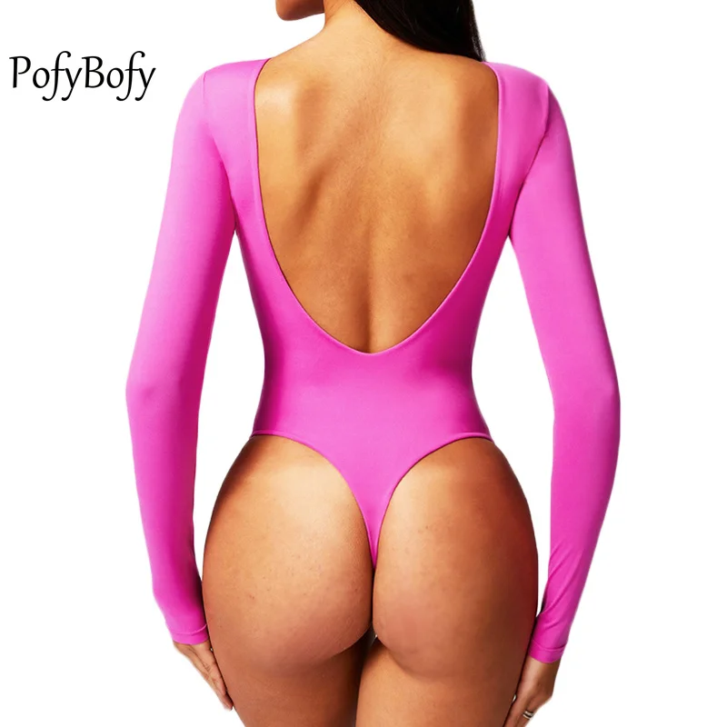 Треугольные стринги PofyBofy с открытой спиной высокоэластичные гладкие длинным