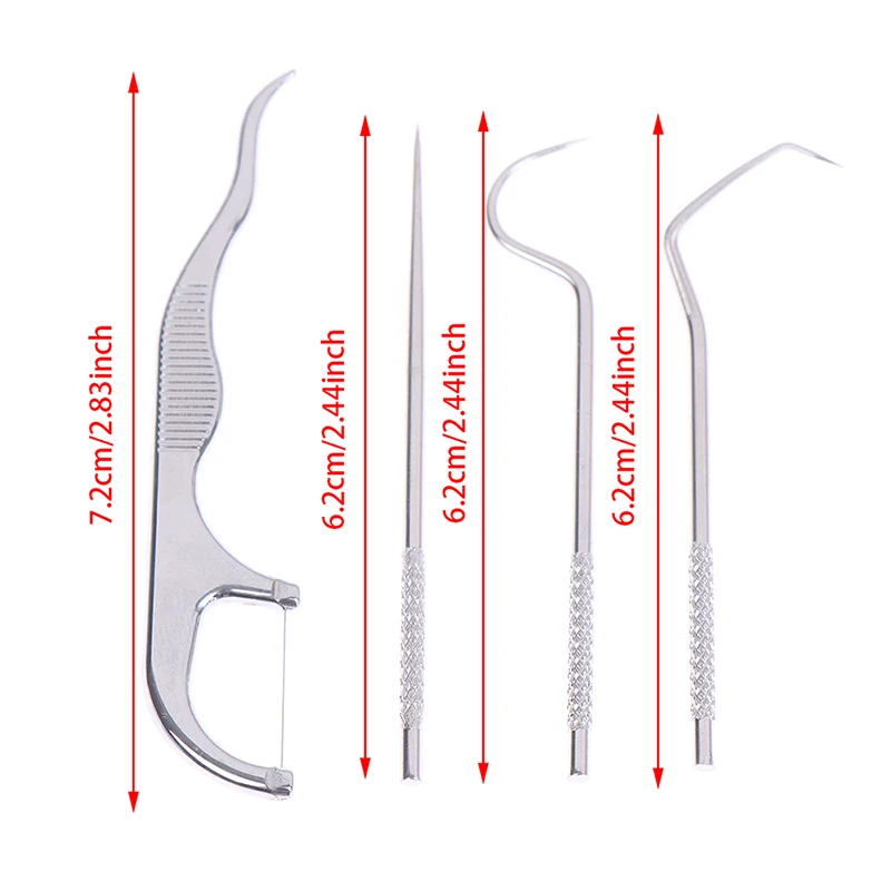 Зубочистки карманный набор многоразовые портативные металлические зубочистки