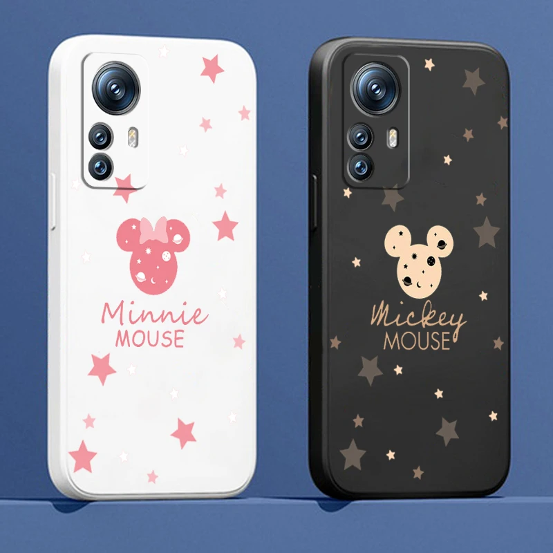 

Phone Case For Xiaomi Mi 12T 12S 12 12X 11i 11T 11 10 10S 10T Pro Lite Ultra 5G Cute Mickey Minnie Mouse Art Liquid Rope Funda