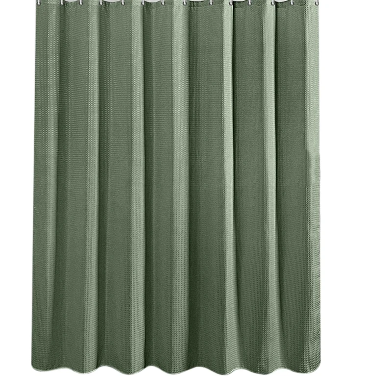 

Зеленая душевая занавеска шалфей, занавеска для душа из ткани, водоотталкивающая, 12 металлических люверсов, 72x72 дюйма