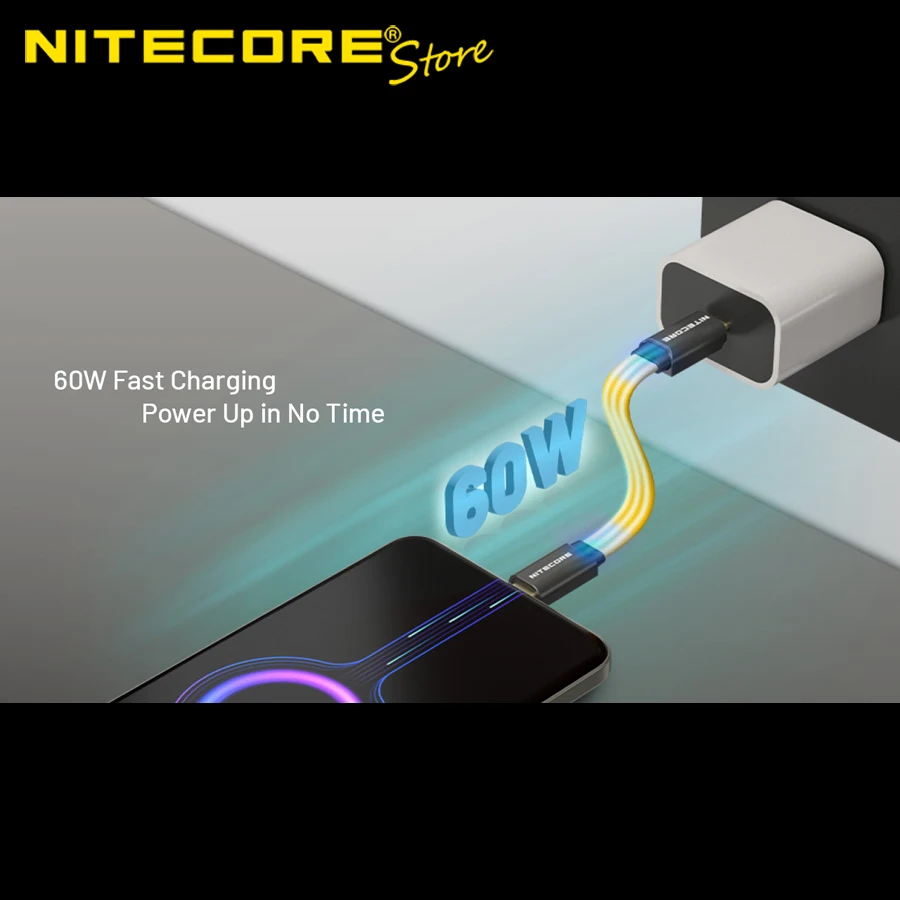 Фото Магнитный кабель NITECORE NLink10 Type USB-C - USB-C 60W для быстрой зарядки №3