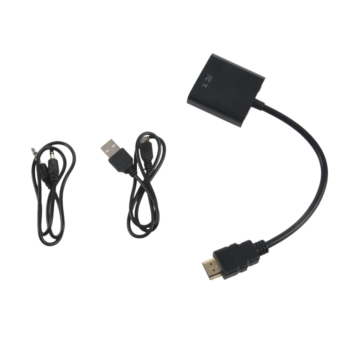 

1080P HDMI на VGA с аудио конвертером адаптер USB кабель питания для видео черный