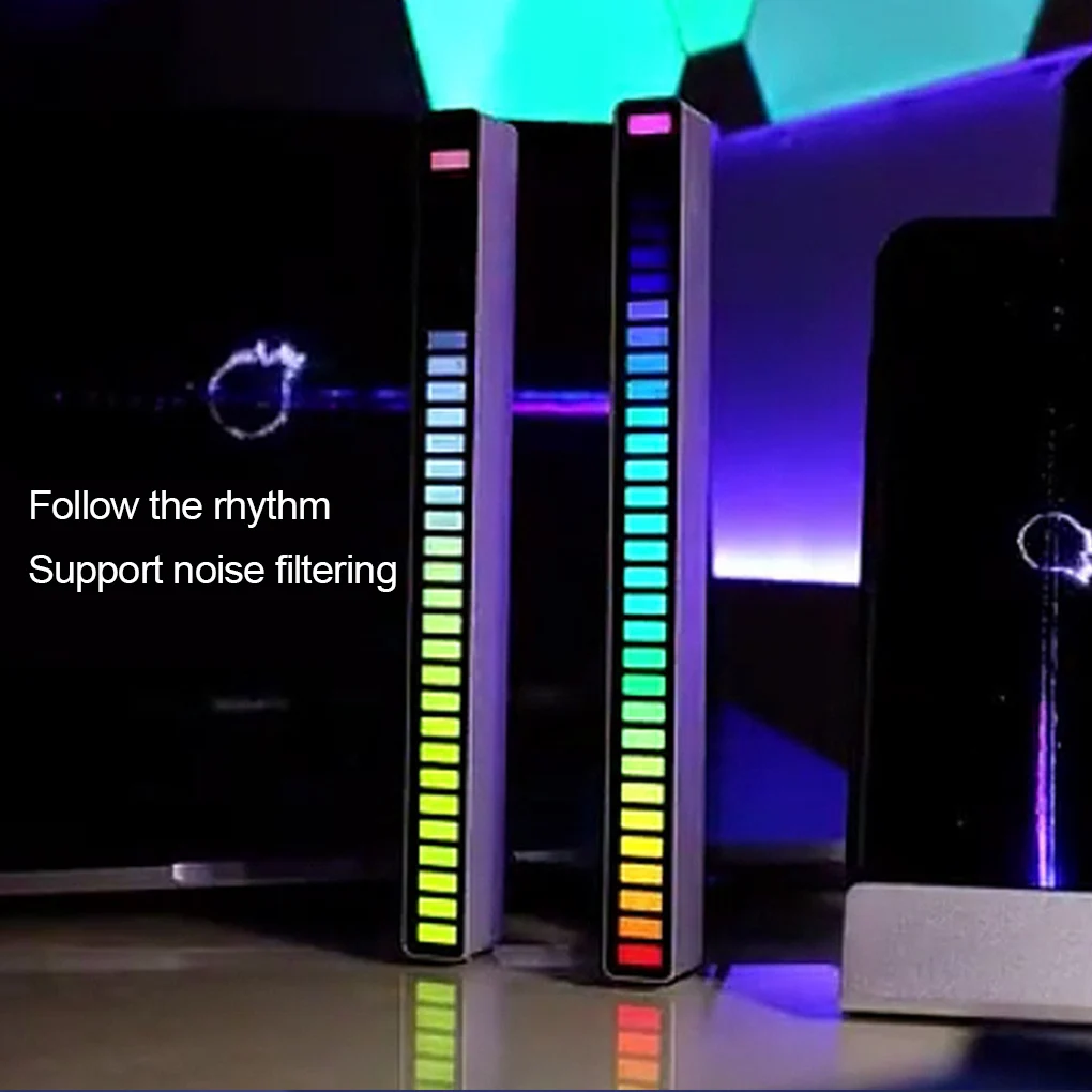 

Светильник вая панель 5 Вт, светодиодсветодиодный RGB-лента для управления звуком, музысветильник и ритмом, украшение вечерние, световая лент...