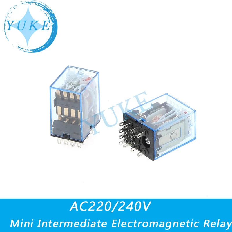 MY4NJ катушка AC12V AC24V DC12V DC24V DC 36V AC110V AC220V AC380V HH54P 5A 220V миниатюрное электромагнитное универсальное реле