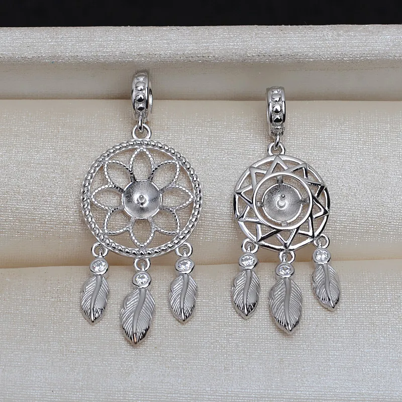 S925 Серебряное ожерелье с подвеской в стиле ретро женский кулон жемчугом