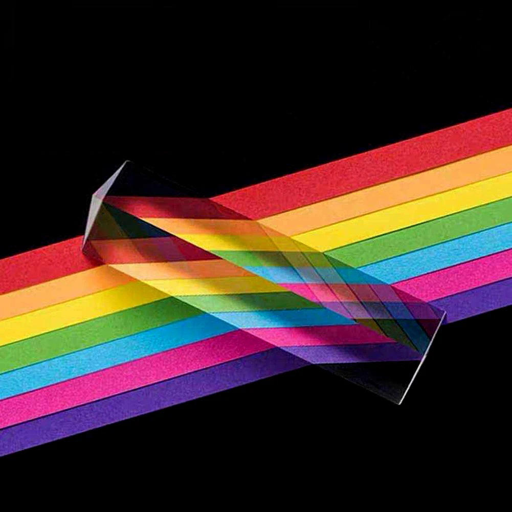 

15x15x87mm Triangular Prism Rainbow Prisma Crystal Glass Photographic Prisme Color Prisms Physics Home Decoration Ornament