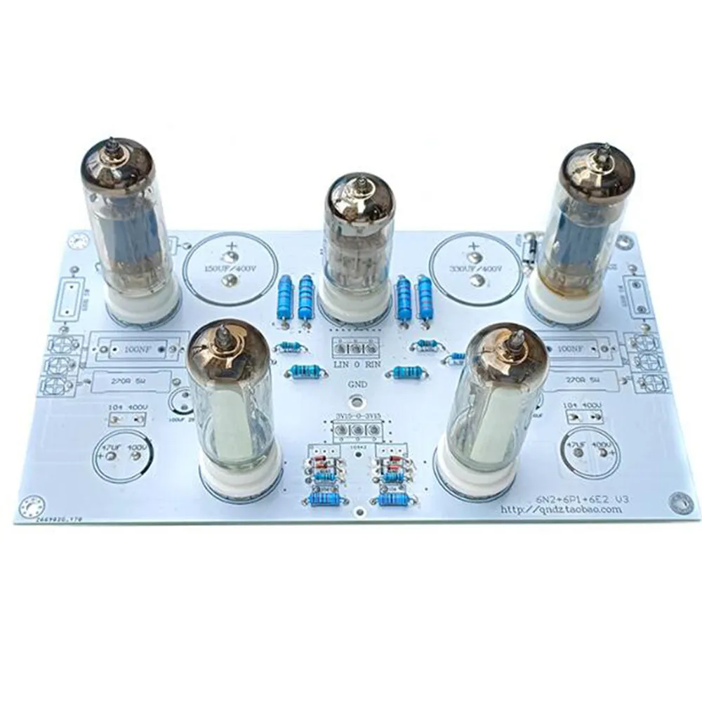 

Durable 6N2/6N1 6P1 3W*2 Stereo Fever Bile Amplifier Board with 6E2 Cat Eye Level Indication with Tube Accessories