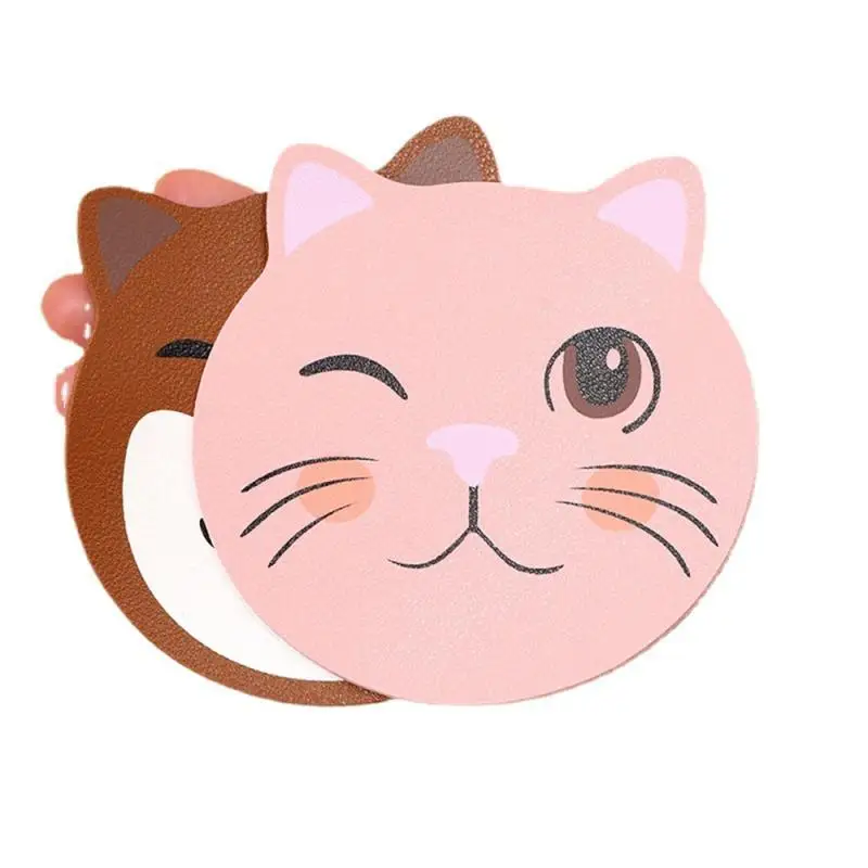 

Non -slip Tableware Pad Anti -slip Waterproof Cute Leather Thermal Insulation Pad Home Dining Table Dish Pad Coil Table Cushion