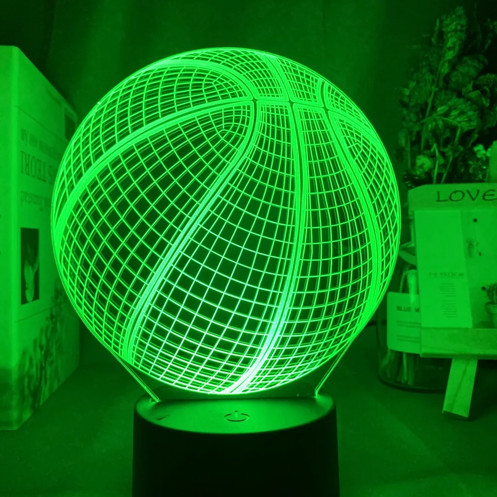 

3d Illusion Night Lamp Basketball Ball Hologram Acrylic Nightlight for Room Decor Unique Gift for Student Bedroom Night Light