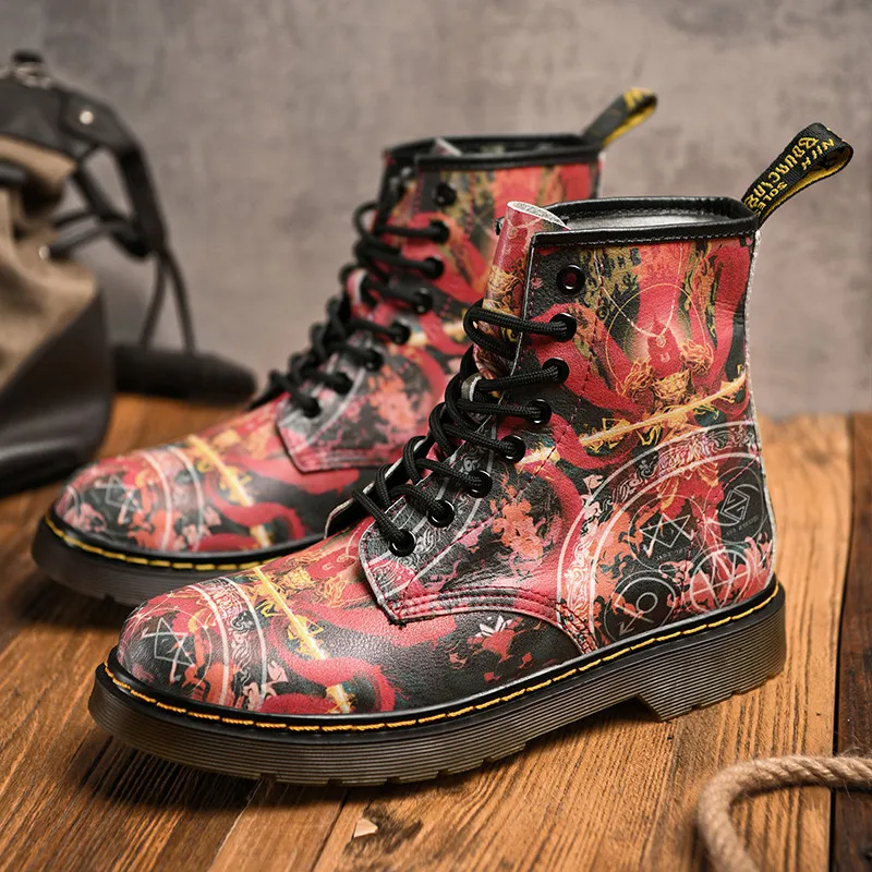 

Men's Leather Waterproof Lace Up Chukka Ankle Boots Oxford Dress Boots Casual Business Work Daily Shoes for Men