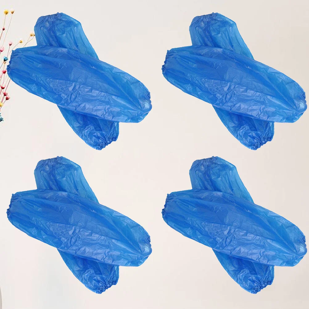 

300 PCS Protective Arm Oilproof Sleeves Waterproof Plastic Gloves Disposable Lengthen