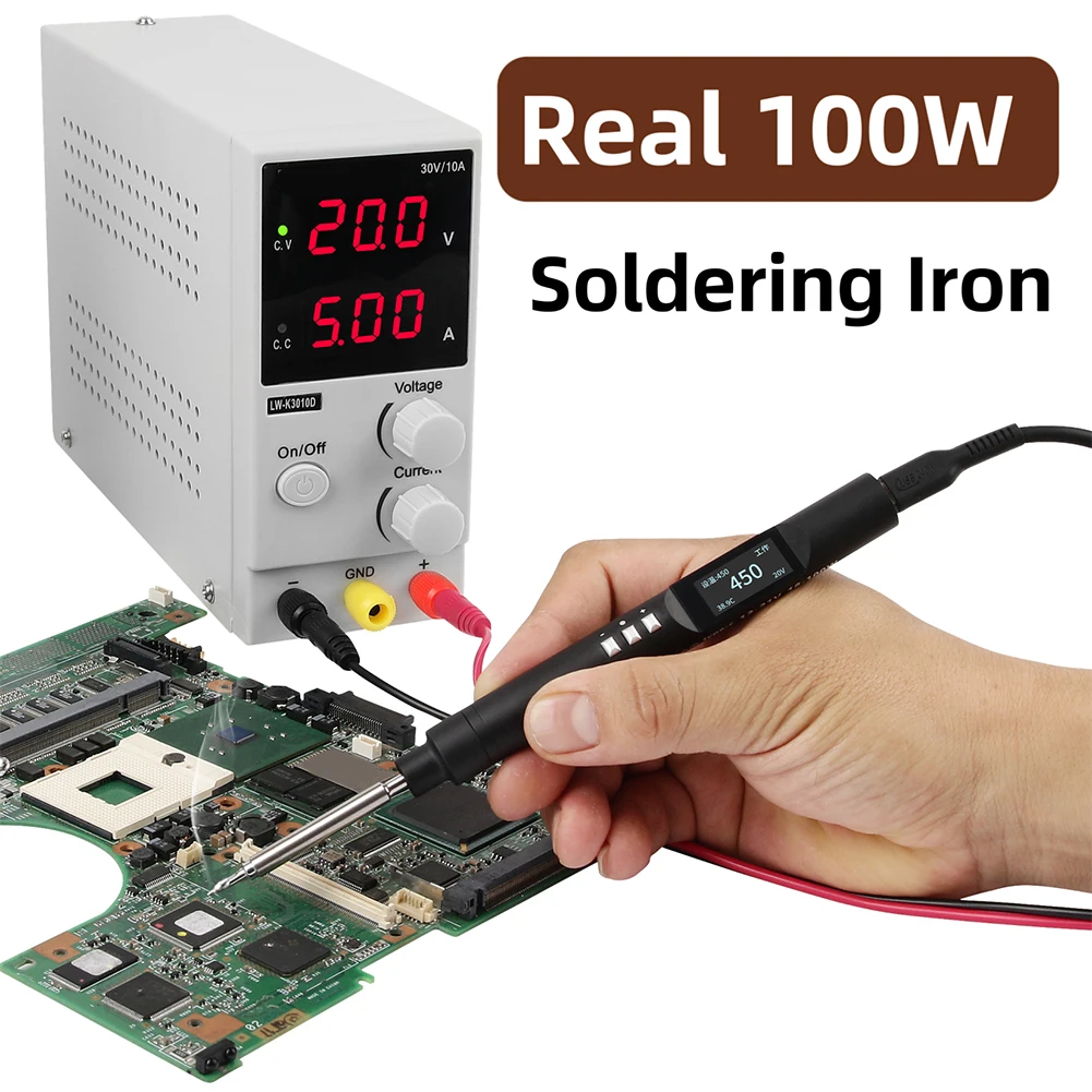 

PTS200 Mini Soldering Station Electric Solder Iron 0.96inch OLED Screen Support PD3.0 Welding Solder Rework Station Welding Tool