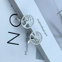 personalise tree of life cufflinks for men stainless steel silver cufflinks set wedding life tree suit shirt cuff links men gift