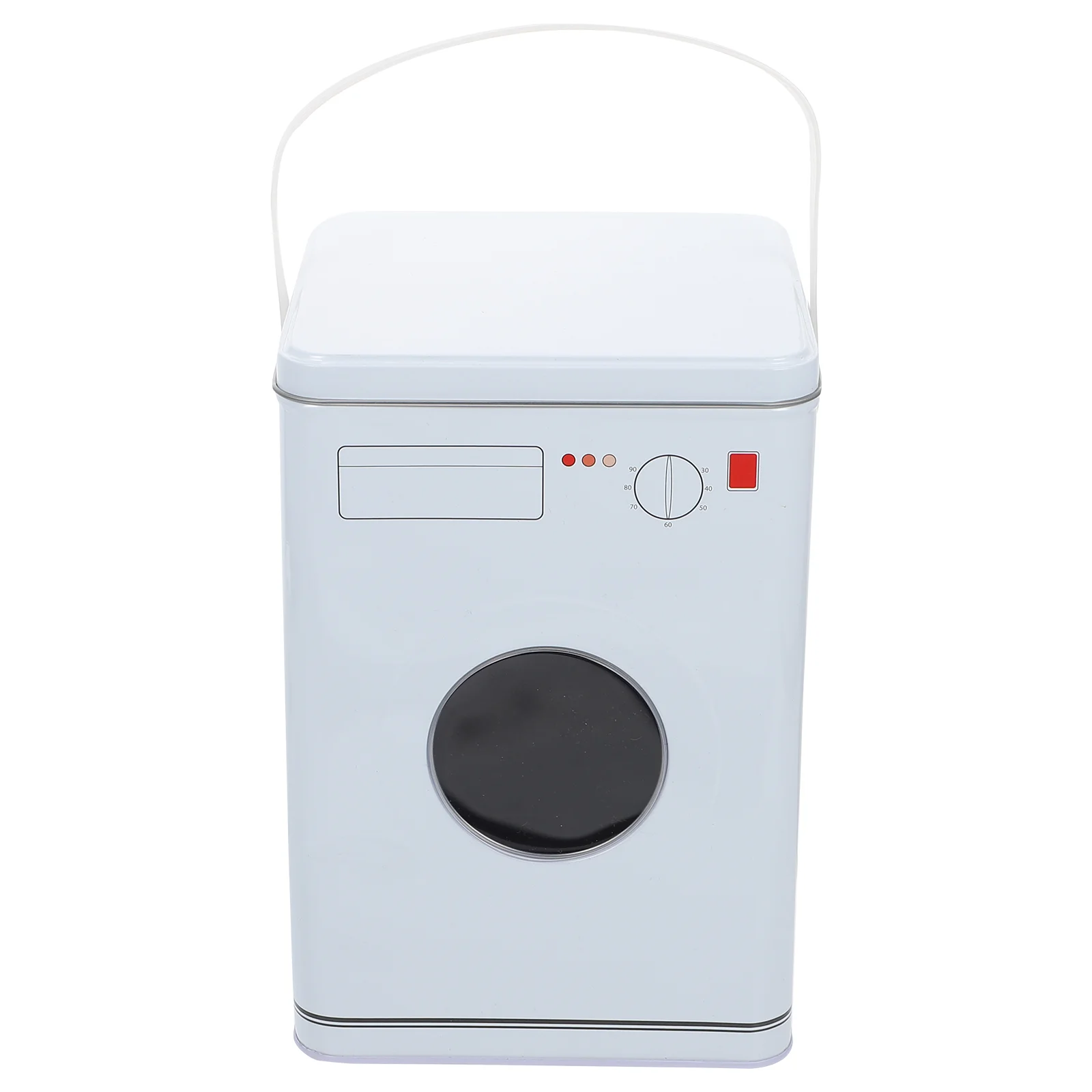 

Laundry Powder Tin Box Laundry Detergent Storage Box Washing Powder Storage Tin for Tablets Capsules Powder Detergent White