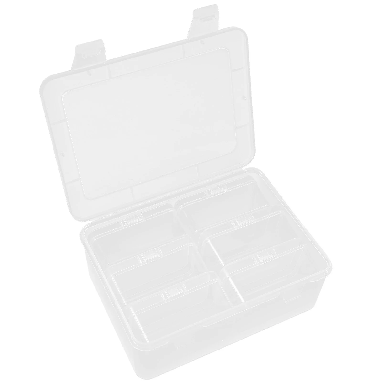 15 Piece Set Clear Storage Bin Backs Case Plastic Bins Lids Cover Portable Pp Mini Containers