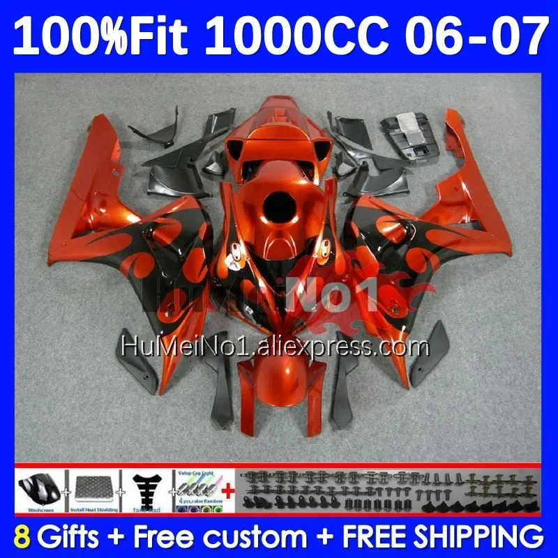 

100% Fit Injection For HONDA CBR 1000 RR CC 1000RR 1000CC 50No.54 CBR1000 RR CBR1000RR 2006 2007 06 07 OEM Fairing orange stock