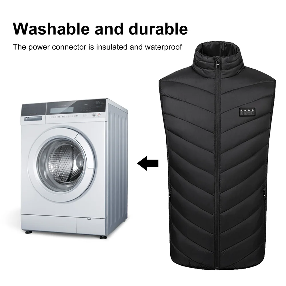 

Зимний жилет с USB-подогревом для мужчин и женщин, теплый жилет, подогреватель тела, одежда, моющаяся, с быстрым нагревом, для активного отдыха...