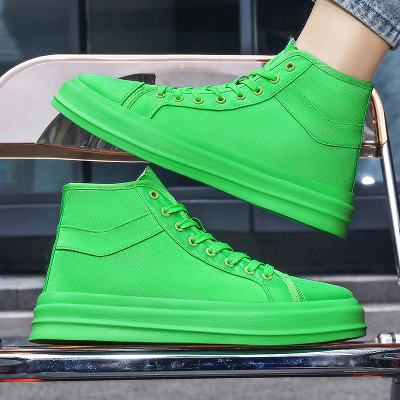 Brand Skateboarding Shoes for Men Women Unisex Lightweight High-top Canvas Shoes Couple Flat Walking Non-slip Youth Sports Shoes