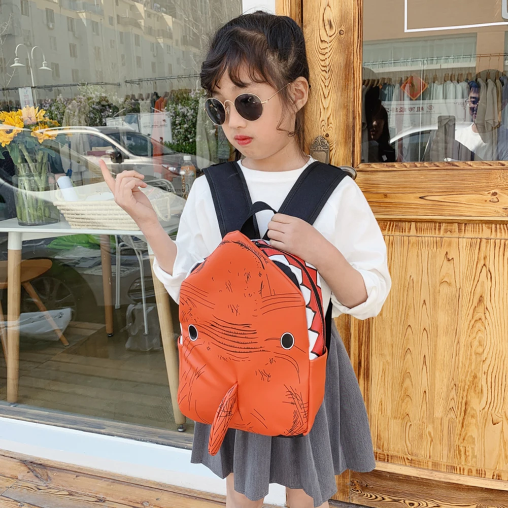 Изящный Детский рюкзак из искусственной кожи с классической текстурой