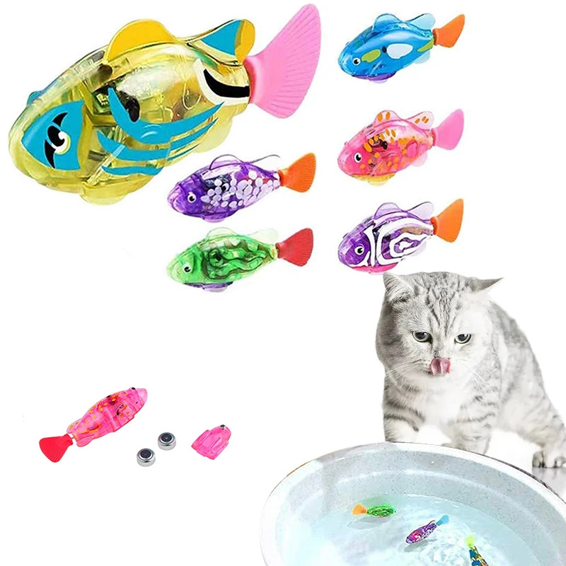 

Новая Интерактивная электрическая рыба для кошек, водная игрушка для комнатных игр, плавающий робот, рыба, игрушки для кошек и собак Светоди...