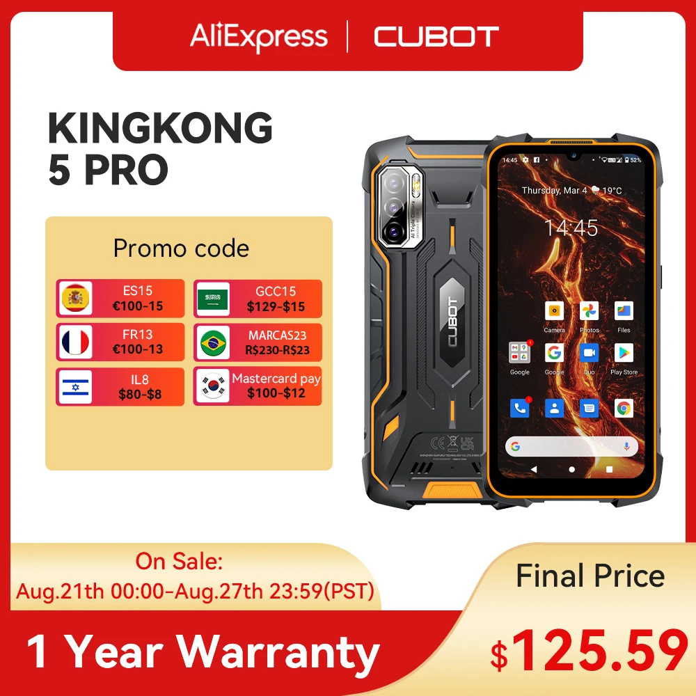 Cubot Kingkong 5 Pro Rugged Smartphone 8000mAh Android 11 IP