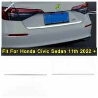 rear tail tailgate trunk lid molding decoration streamer cover trim stainless steel accessories for honda civic sedan 11th 2022