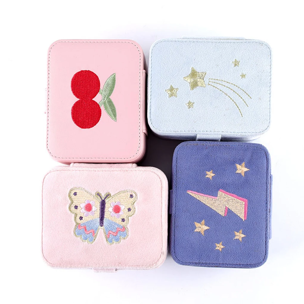 

Jewelry Box Multi-function Earring Ring Necklace Button Multi-Compartments Organizer Case Wedding Display Decorations