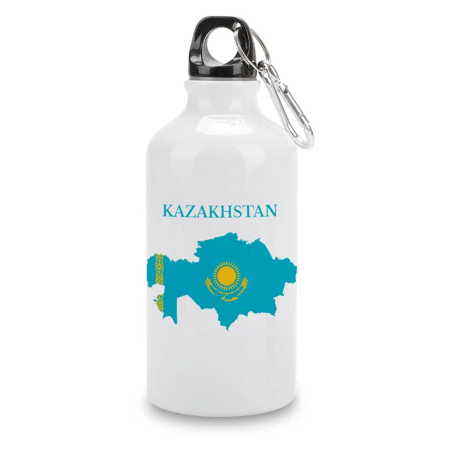 

DIY Bottle Kazakhstan Map Flag Sport Bottle Aluminum Beer Mugs Thermos Flask Hot Sale Humor Graphic Kettle