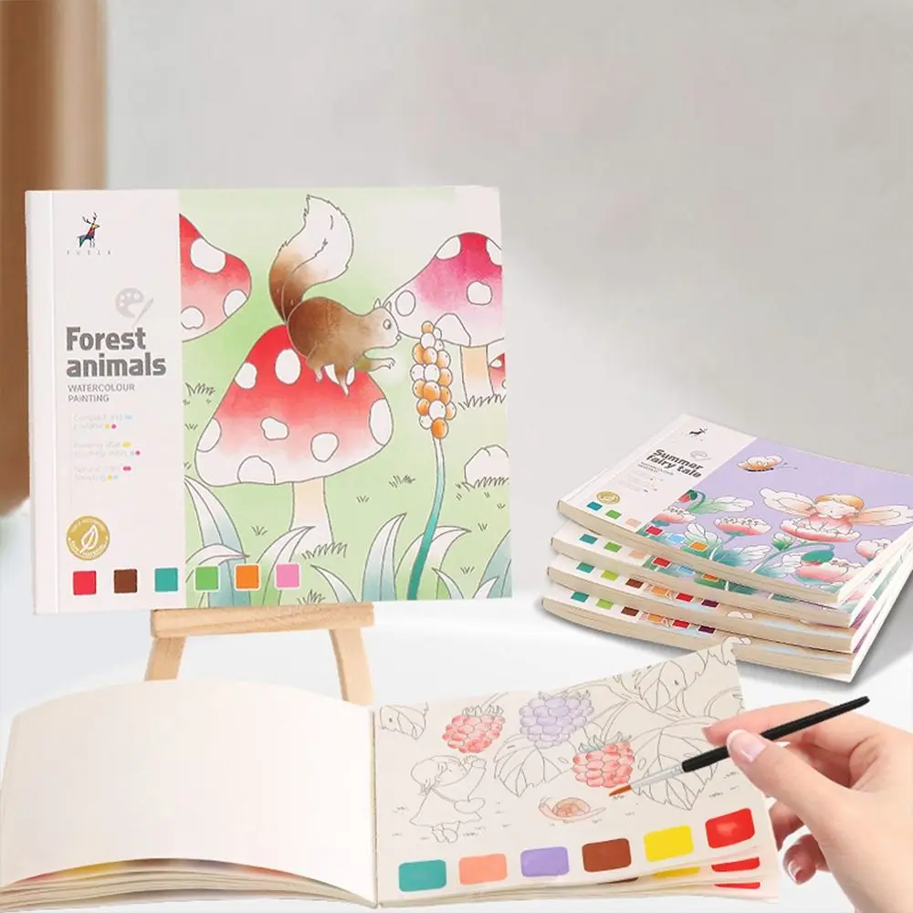 

Набор игрушек «сделай сам», набор инструментов для художника, акварельные бумажные книжки-раскраски с краской и кисточкой, набор книг для рисования без рисунков