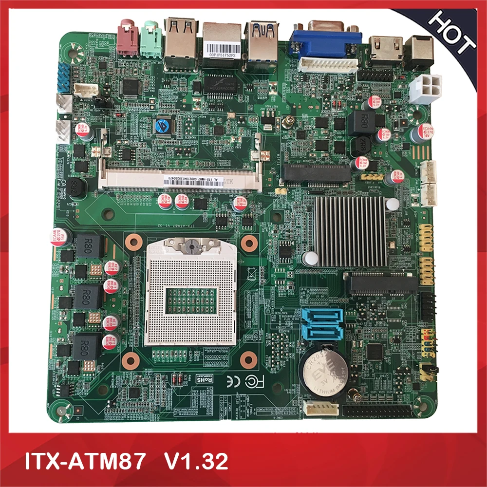 Original All-in-One Motherboard For ITX-ATM87 V1.32 HM87 LGA946 30 PIN Perfect Test,Good Quality