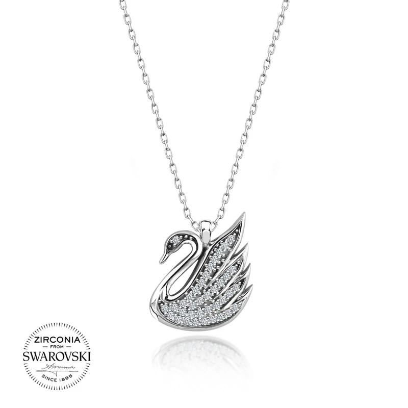 ?? シルバー925スターリングスワロフスキージルコニアキューネックレス