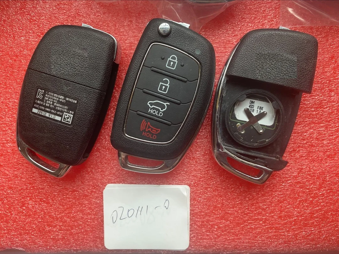 

CN020111 Оригинальный номер 95430-2W100 для Hyundai Santa Fe 2013-2016 гг., удаленный откидной ключ 4B 433 МГц, часть