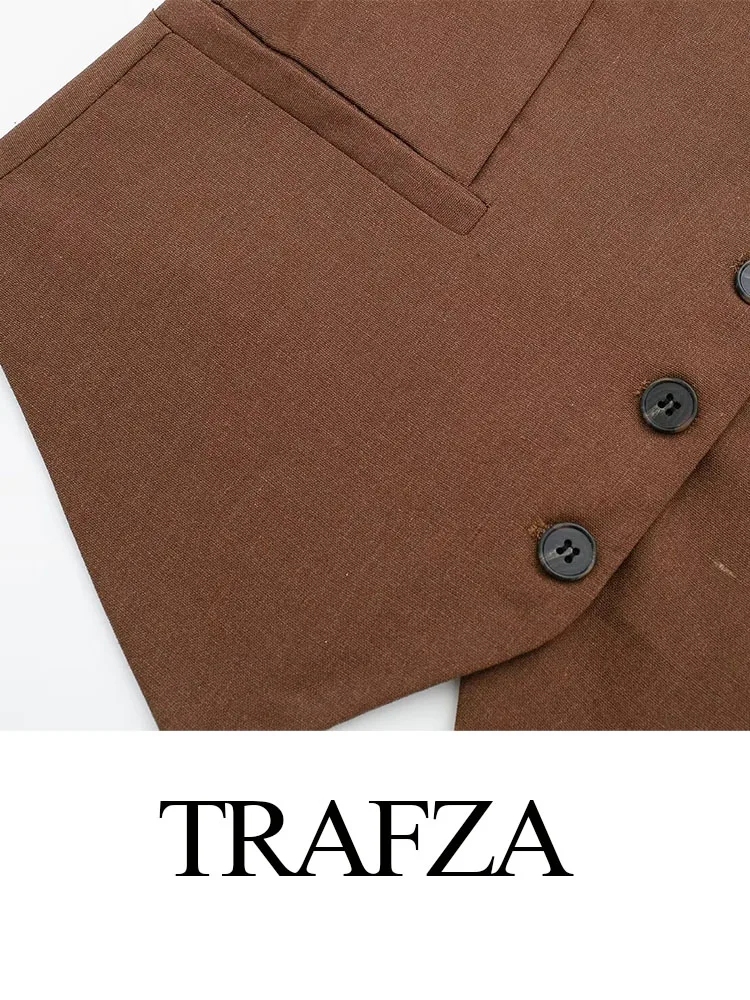 Женский однобортный топ и шорты с высокой талией V-образным вырезом