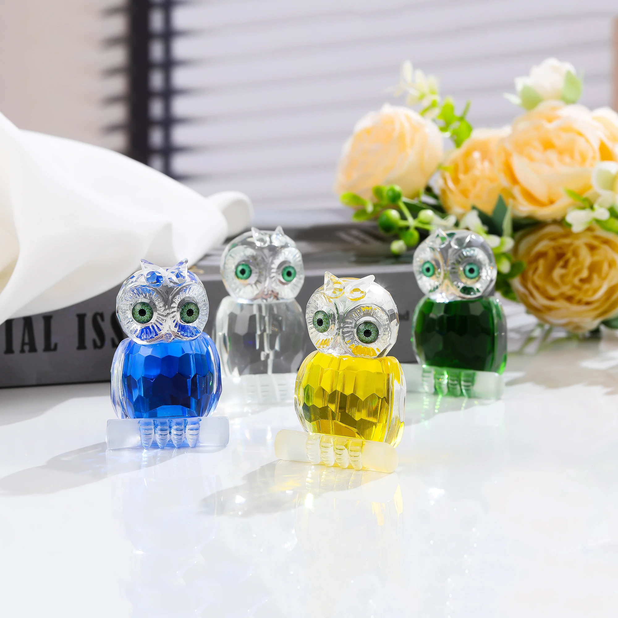 Хрустальная Сова злые глаза для домашнего декора стеклянные фигурки украшения