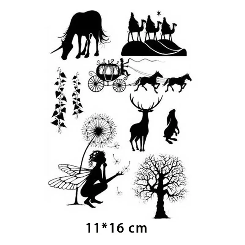 

New Arrival Unicorn Fairy Clear Stamps for DIY Scrapbooking Card Transparent Silicone Stamp Making Photo Album Crafts Decoration