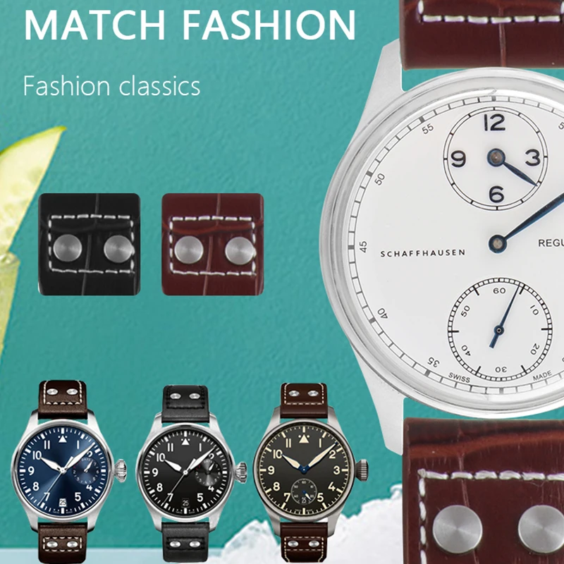 

Ремешок для часов для IWC, ремешок для часов со складной пряжкой, Роскошные браслеты из натуральной кожи, ремешок для часов