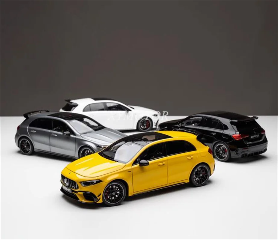 

Модель литая автомобиля NZG 1:18 для Benz AMG A45, игрушка для подарка, серебристая/черная/белая/желтая, хобби дисплей, коллекционные украшения