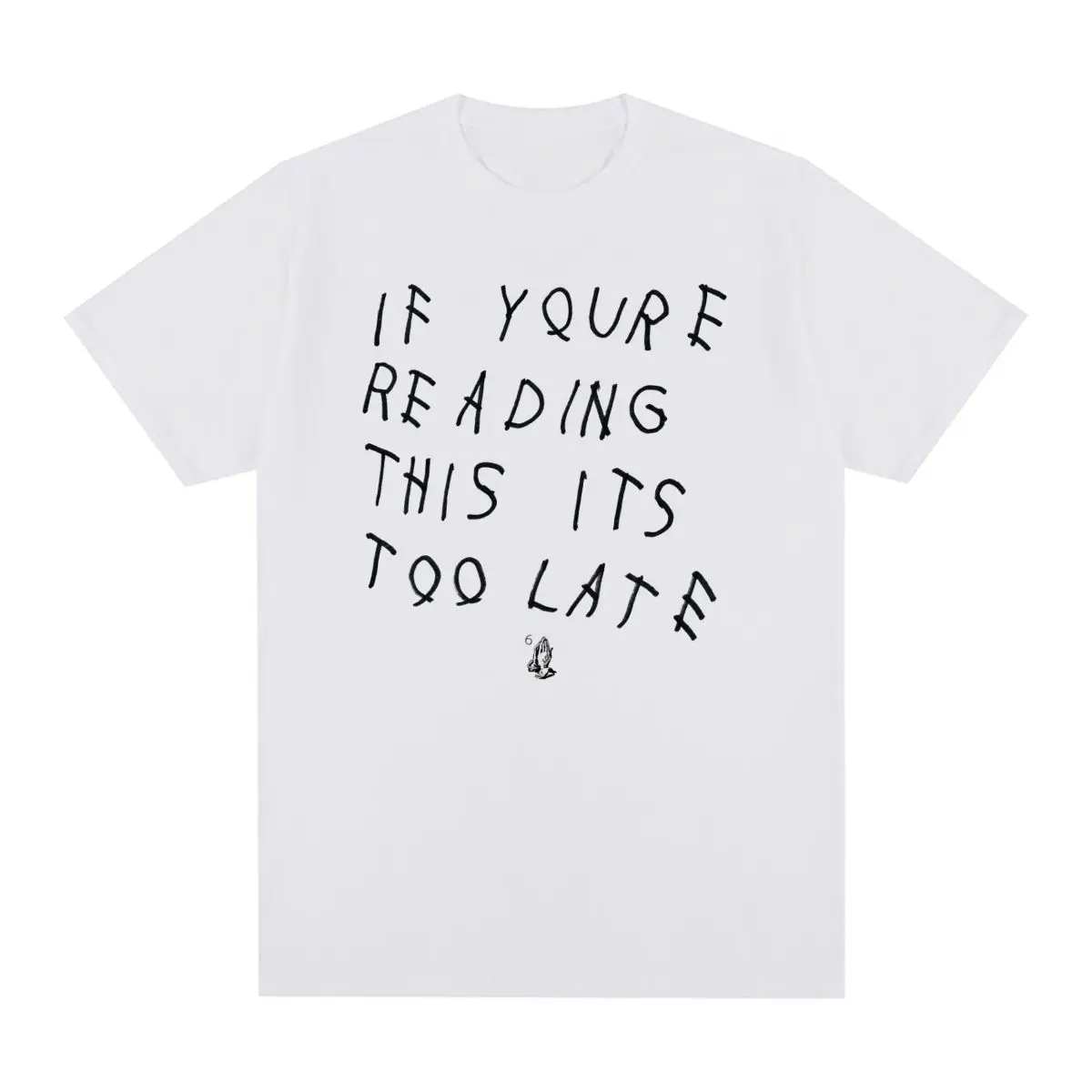 

Хлопковая Винтажная футболка с надписью «Дрейк, если вы читаете это, это слишком поздно», Мужская футболка, новая футболка, Женский Топ